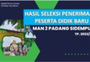 HASIL SELEKSI PENERIMAAN PESERTA DIDIK BARU (PPDB) TP. 2023/2024